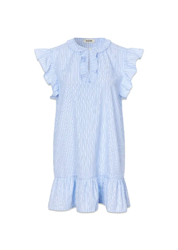 InaraMD dress - Light Blue Stripe Tunics Print Colorful