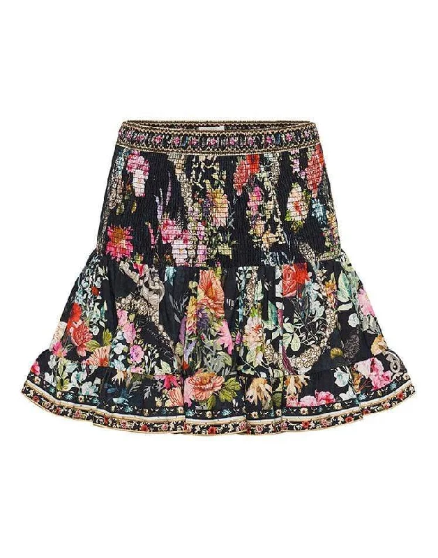 Hampton Hive Short Shirred Skirt modal blend skirt