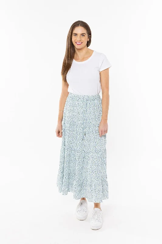 Seeking Lola Happy Maxi Skirt - Cornflower lace skirt romantic