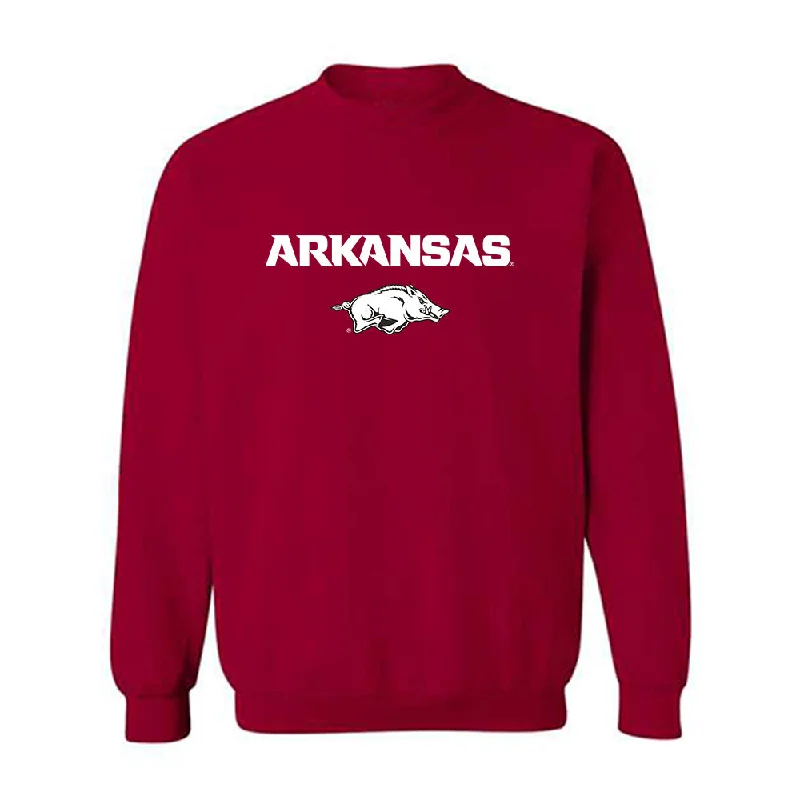 Arkansas - NCAA Women's Swimming & Diving : Isabella Cothern - Crewneck Sweatshirt Classic Shersey Hoodie with Hem Embroidery Detailed Premium Arkansas - NCAA Women's Swimming & Diving : Isabella Cothern - Crewneck Sweatshirt Classic Shersey Hoodie with Hem Embroidery Detailed Premium