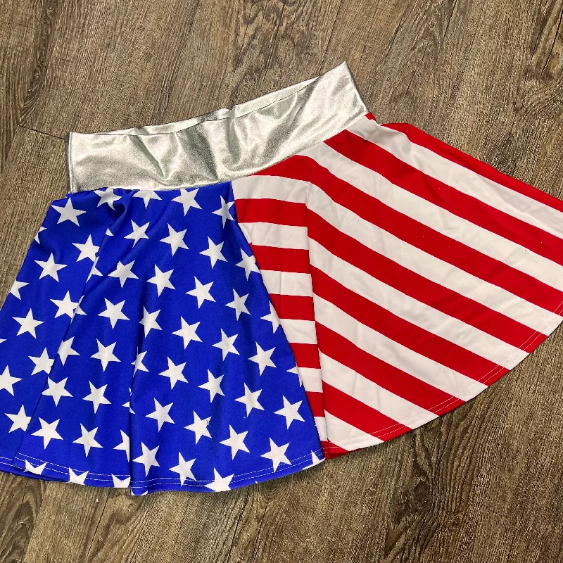 SALE - Flawed - Skater Skirt - Stars & Stripes lace skirt intricate