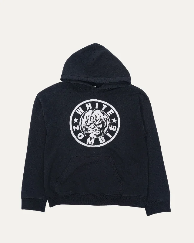 White Zombie Hoodie Hoodie with Hem Lace Feminine Delicate