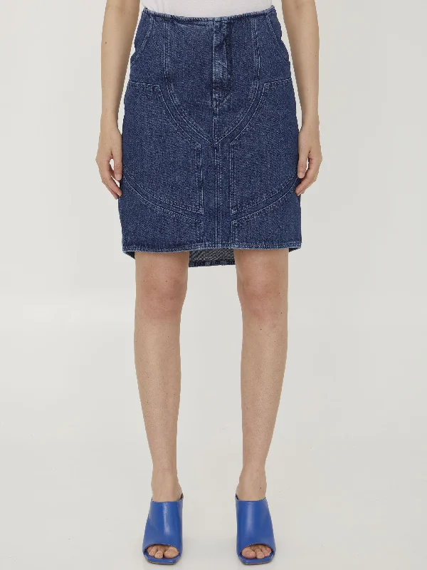 Motorcycle Midi Skirt cashmere skirt rich
