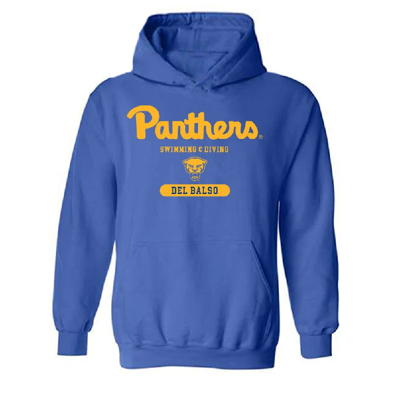 Pittsburgh - NCAA Women's Swimming & Diving : Parker Del Balso - Hooded Sweatshirt Classic Shersey Hoodie with Oversized Fit Loose Comfortable Pittsburgh - NCAA Women's Swimming & Diving : Parker Del Balso - Hooded Sweatshirt Classic Shersey Hoodie with Oversized Fit Loose Comfortable