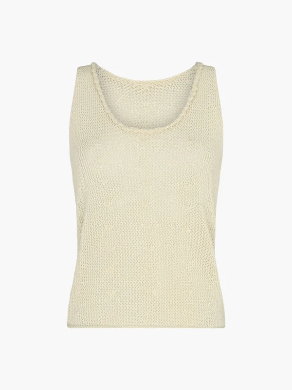Ofrenda Tank Top | Ivory sexy tank top