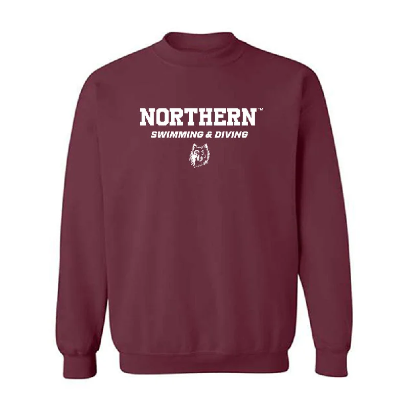 NSU - NCAA Women's Swimming & Diving : Haley Osborne - Maroon Classic Sweatshirt Hoodie with Elastic Cuffs Stretchable Comfortable