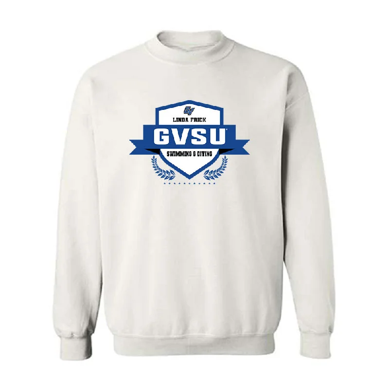 Grand Valley - NCAA Women's Swimming & Diving : Linda Frick - Crewneck Sweatshirt Fashion Shersey Hoodie with Crew Neck Simple Timeless Grand Valley - NCAA Women's Swimming & Diving : Linda Frick - Crewneck Sweatshirt Fashion Shersey Hoodie with Crew Neck Simple Timeless