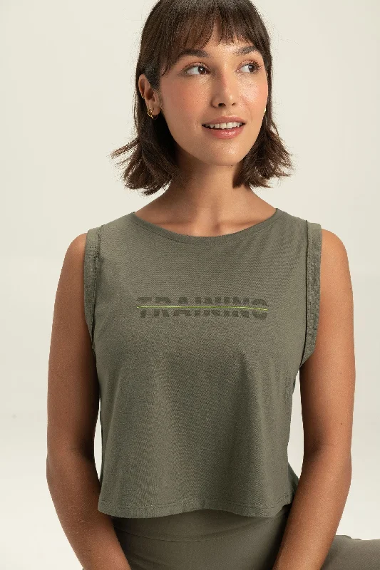 Atlantis Crop Tank Top crossback tank top