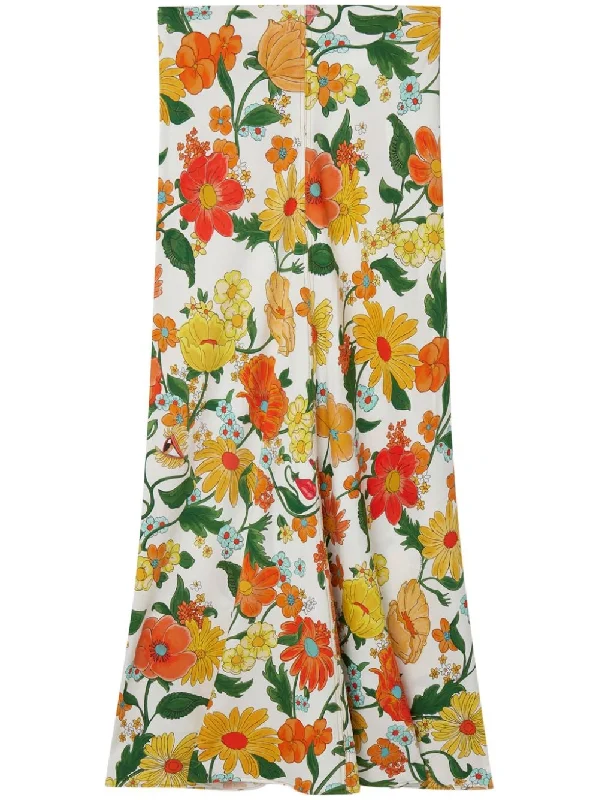 Stella Mccartney Skirts Multicolour silk skirt lustrous