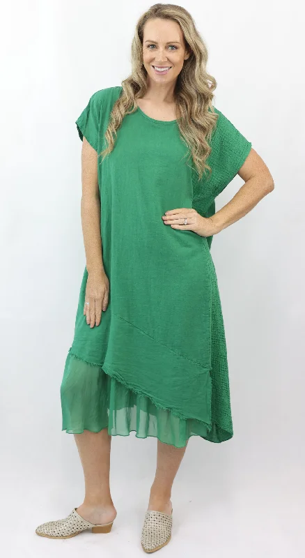 CUBAN Linen dress Tunics Fashionable trendy