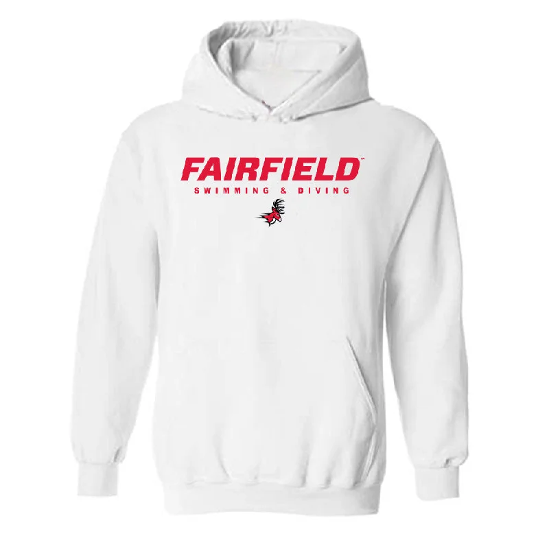 Fairfield - NCAA Women's Swimming & Diving : Cailey Stockwell - Hooded Sweatshirt Classic Shersey Hoodie with Neon Bright Vibrant Fairfield - NCAA Women's Swimming & Diving : Cailey Stockwell - Hooded Sweatshirt Classic Shersey Hoodie with Neon Bright Vibrant