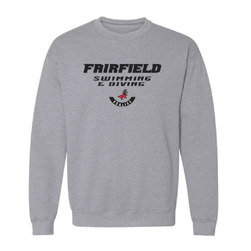 Fairfield - NCAA Women's Swimming & Diving : Sydney Scalise - Crewneck Sweatshirt Classic Fashion Shersey Hoodie with Bell Sleeves Flared Feminine Fairfield - NCAA Women's Swimming & Diving : Sydney Scalise - Crewneck Sweatshirt Classic Fashion Shersey Hoodie with Bell Sleeves Flared Feminine