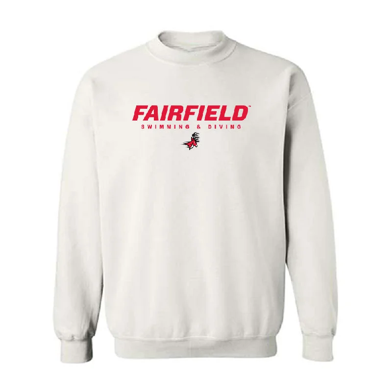 Fairfield - NCAA Women's Swimming & Diving : Cailey Stockwell - Crewneck Sweatshirt Classic Shersey Hoodie with Raw Hem Edgy Unfinished Fairfield - NCAA Women's Swimming & Diving : Cailey Stockwell - Crewneck Sweatshirt Classic Shersey Hoodie with Raw Hem Edgy Unfinished