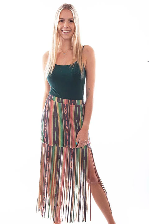Women's Honey Creek Collection Skirt: Serape With Fringe wool skirt sturdy