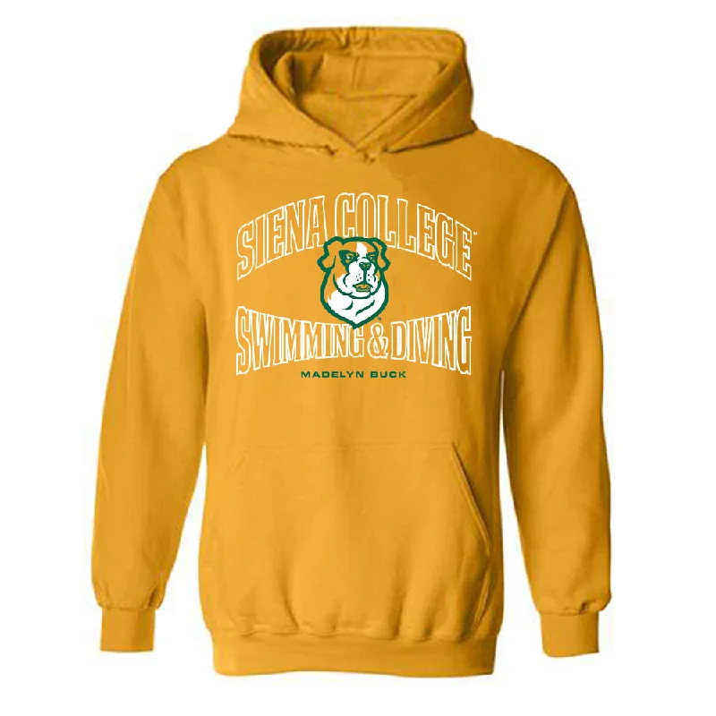 Siena - NCAA Women's Swimming & Diving : Madelyn Buck - Hooded Sweatshirt Classic Fashion Shersey Hoodie with Ribbed Hem Stretchable Secure
