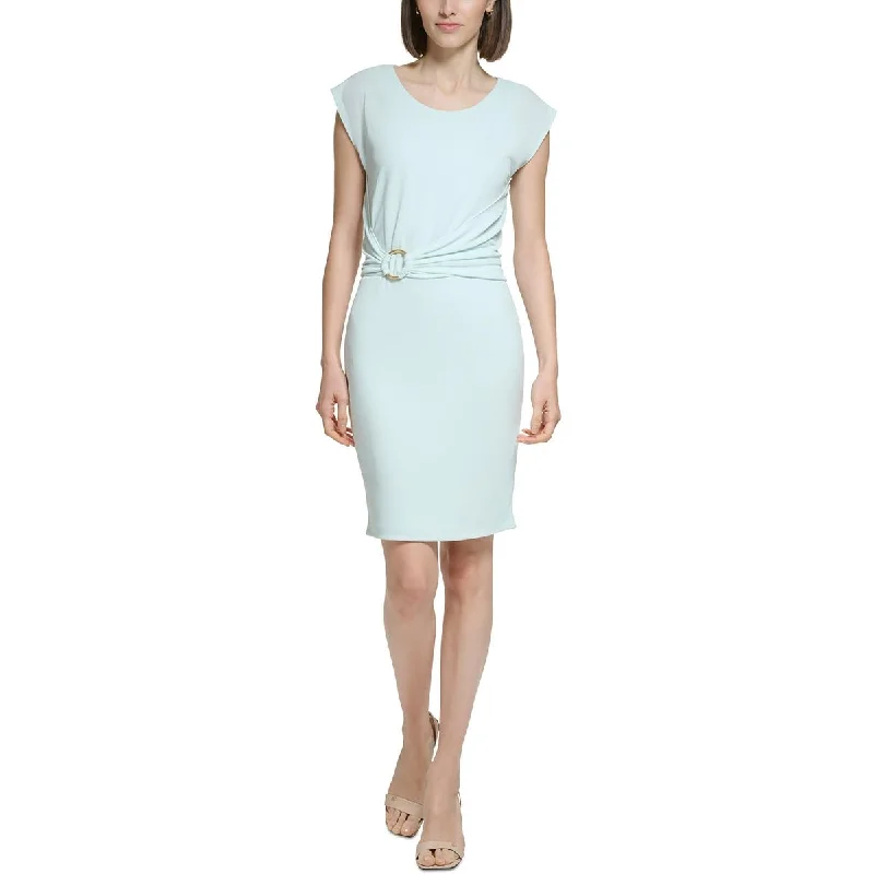 Womens Jersey Cap Sleeves Sheath Dress Tunics Plaid country