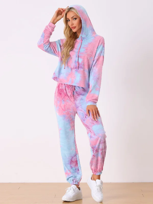 2PCS Tie Dye Pullover Hoodie & Drawstring Jogging Tracksuit Sports Outfit Hoodie with Hidden Zipper Minimalist Clean 2PCS Tie Dye Pullover Hoodie & Drawstring Jogging Tracksuit Sports Outfit Hoodie with Hidden Zipper Minimalist Clean