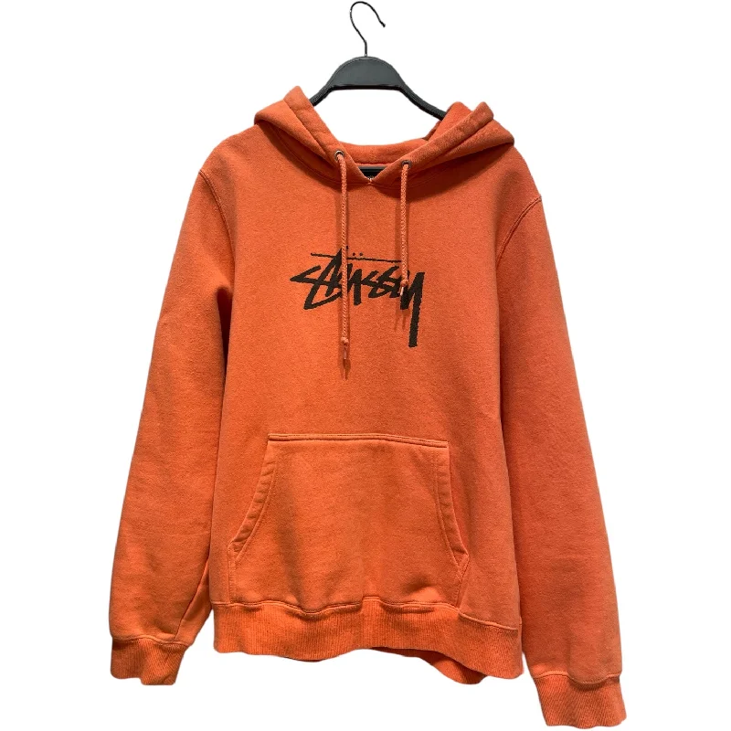 STUSSY/Hoodie/L/Cotton/ORN/ Graphic Hoodie Design Print