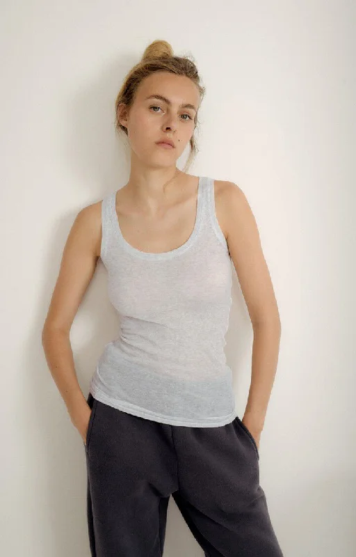 Massachusetts Tank Top - Heather Grey boho tank top