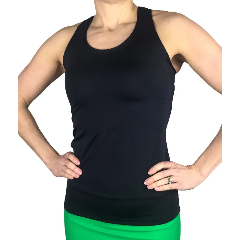 Black Racerback Athletic Tank cutout tank top