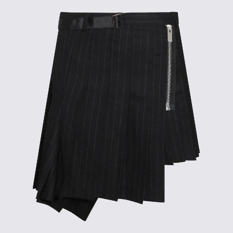 Sacai Skirts Black tiered skirt playful