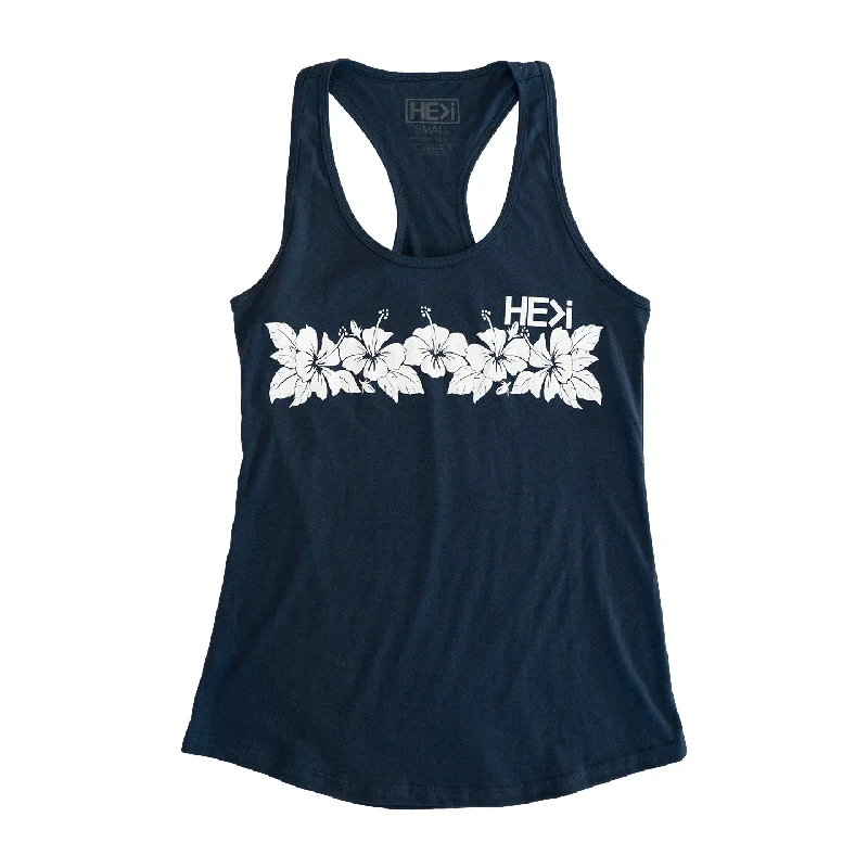 WOMEN'S ALOHA FRIDAY TANK IN INDIGO bold tank top