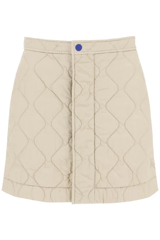 Quilted Mini Skirt denim skirt durable