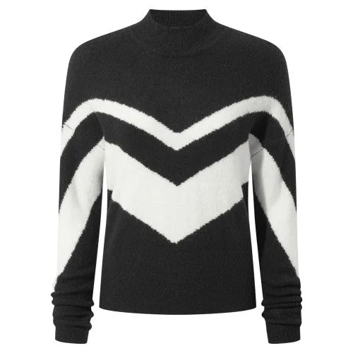 TOG24 Womens/Ladies Piste Chevron Stripe Knitted Jumper Lightweight Heavyweight Midweight