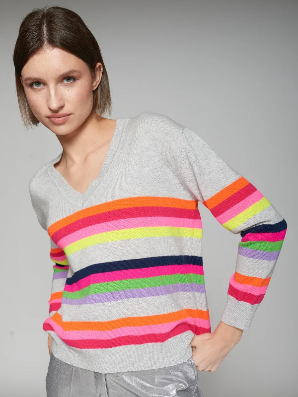 Vilagallo Merino Stripe Sweater Terry Terry Cloth Terry Knit