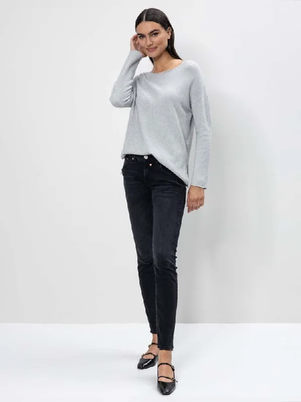H Grey Jumper Spandex Blend Rayon Blend Denim Blend