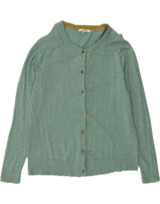 WHITE STUFF Womens Cardigan Sweater UK 14 Large Green Cotton Zippered Front Buttoned Front Snap Front WHITE STUFF Womens Cardigan Sweater UK 14 Large Green Cotton Zippered Front Buttoned Front Snap Front