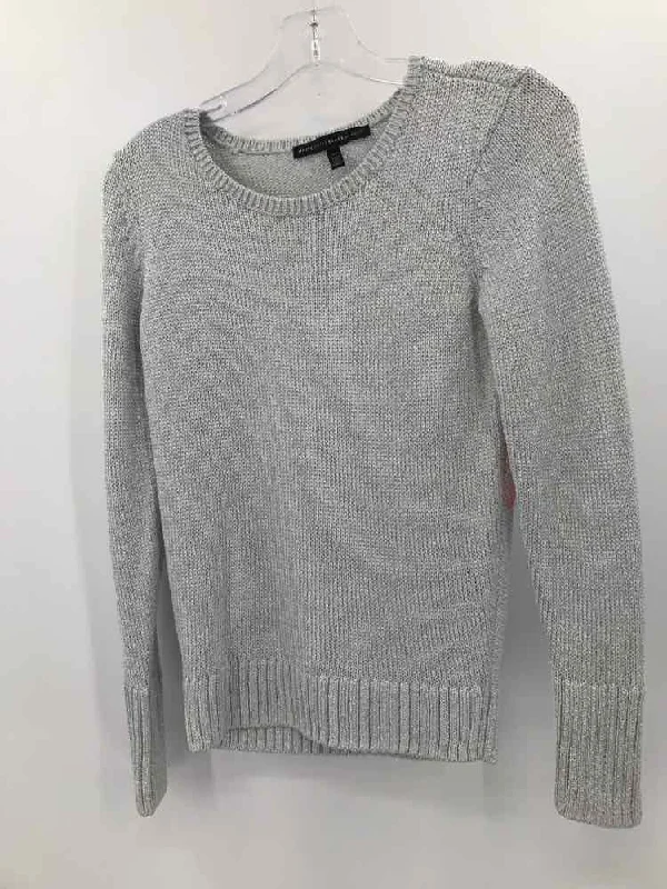 Pre-Owned WHBM Silver Size XS Sweater Open Front Closed Front Wrap Front