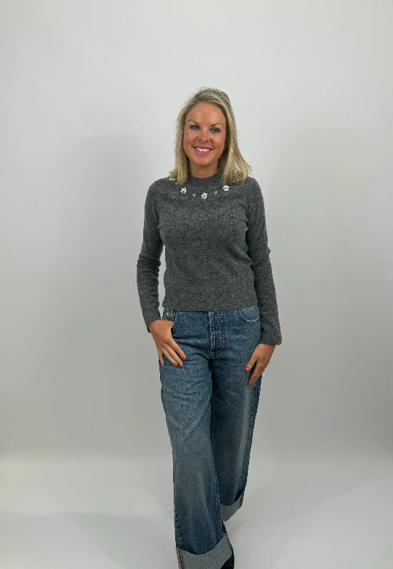 EMME Grey Gem Jumper Oversized Loose Flowy