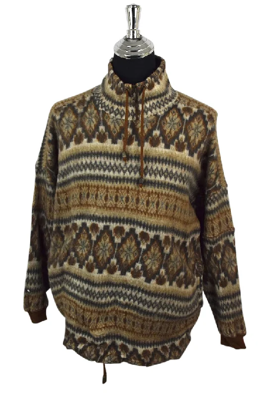 Aztec Knitted Pullover Tight Sleeve Top