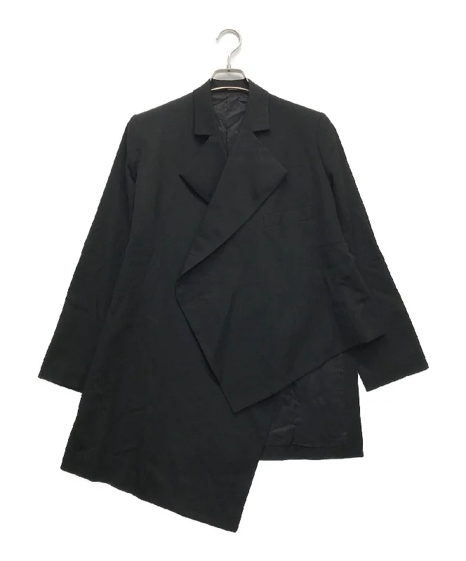 [Pre-owned] Yohji Yamamoto FEMME Shaped Asymmetrical Tailored Jacket Tailored Jacket Jacket FE-J10-112 Jersey Jacket Tulle Jacket Batik Jacket