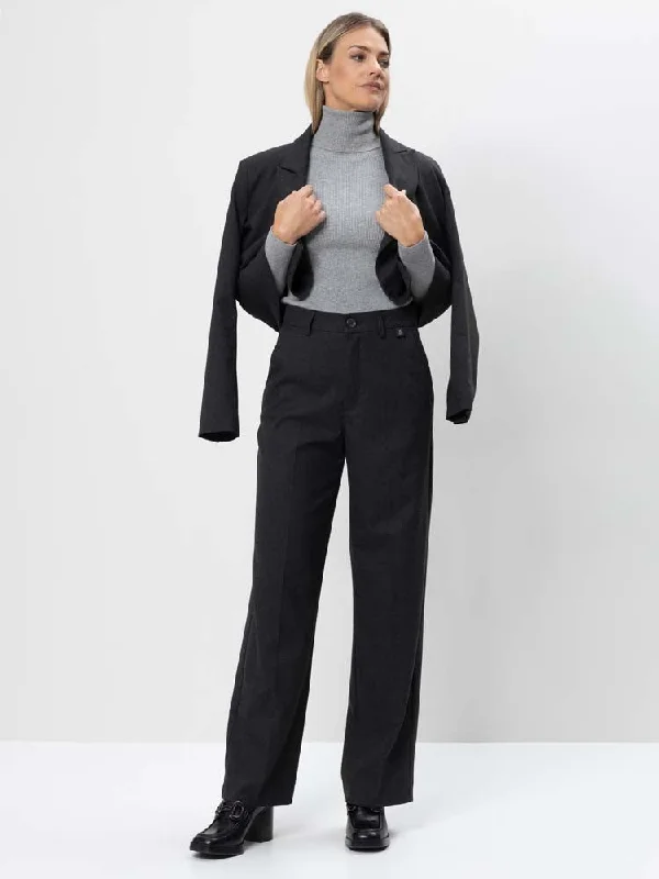 H Grey Turtleneck Sweater Lace Blend Ribbed Blend Corduroy Blend