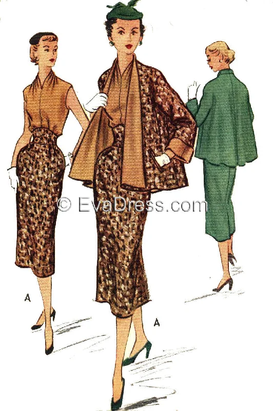 1952 Halter, Skirt & Jacket SE50-9113 Corduroy Jacket Velvet Jacket Brocade Jacket