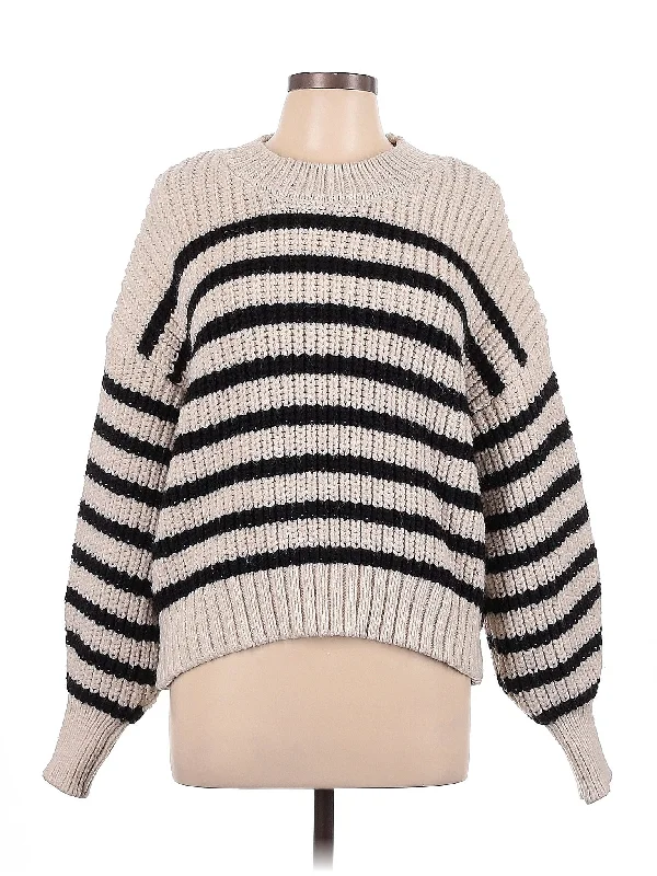 Pullover Sweater Flutter Sleeve Feminine