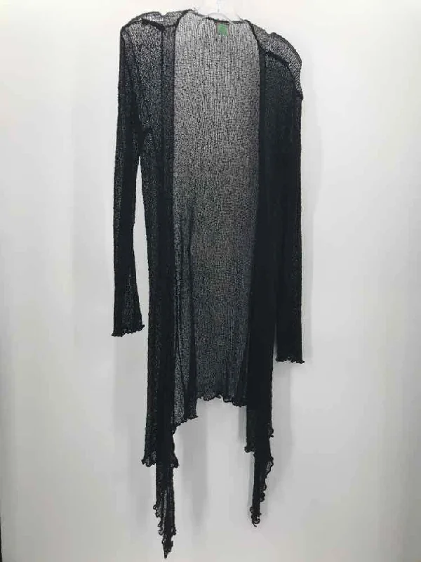 Pre-Owned Agabhumi Black Size One Size Shawl Sweater Chenille Fabric Brocade Fabric Lace Fabric