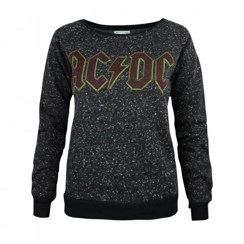 Amplified Womens/Ladies AC/DC Logo Sweater Thin Thick Dense