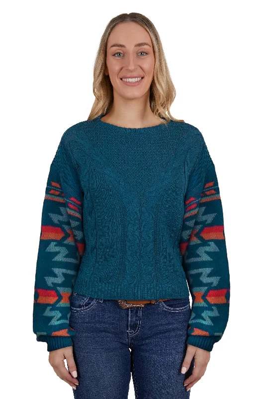 Pure Western Ladies Mora Knitted Pullover - Multi - P4W2556925 - Fine Merino Wool