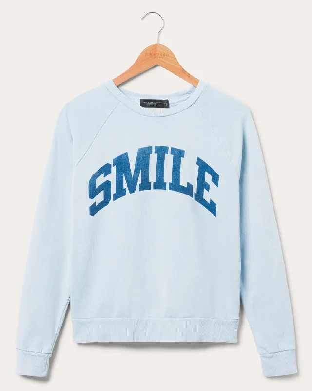 Women's Smile Vintage Raglan Pullover Boyleg Sleeve Pullover