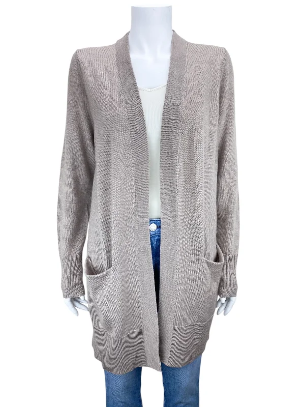 Nordstrom Women's Merino Blend Open Cardigan Sweater Oatmeal Heather Size M Beaded Cardigan Sequined Faux Fur Nordstrom Women's Merino Blend Open Cardigan Sweater Oatmeal Heather Size M Beaded Cardigan Sequined Faux Fur