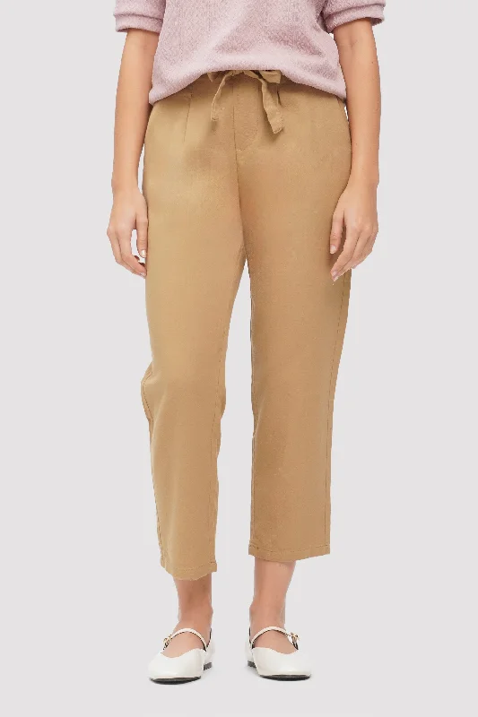 Tie-Waist Linen Trousers Trousers Modern Contemporary