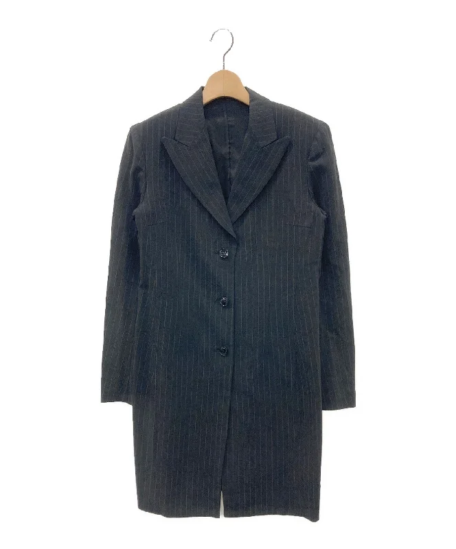 [Pre-owned] YOHJI YAMAMOTO long tailored jacket FJ-J01-101 Mesh Jacket Canvas Jacket Denim Jacket