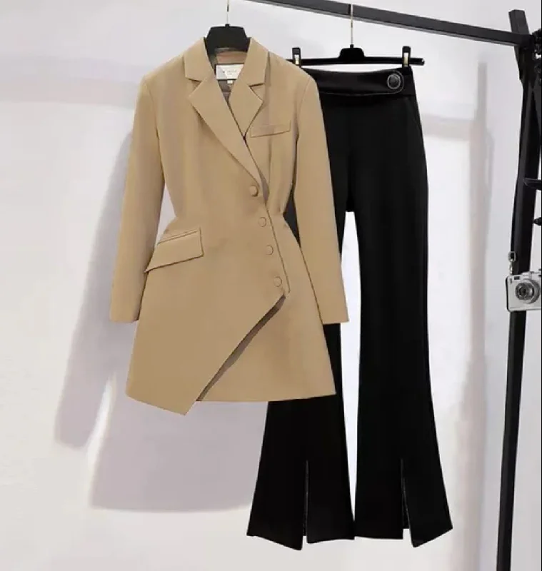 2 Pcs Women's Fashion Jacket Blazer & Pant Set B-32411 Anorak Shell Jacket Lightweight Jacket 2 Pcs Women's Fashion Jacket Blazer & Pant Set B-32411 Anorak Shell Jacket Lightweight Jacket