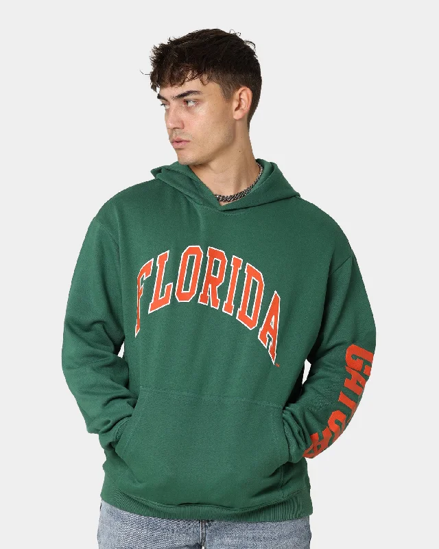 National Collegiate Athletic Association Florida Gators Puff Print Hoodie Kelly Green Hoodie with Zipper Placket Modern Functional