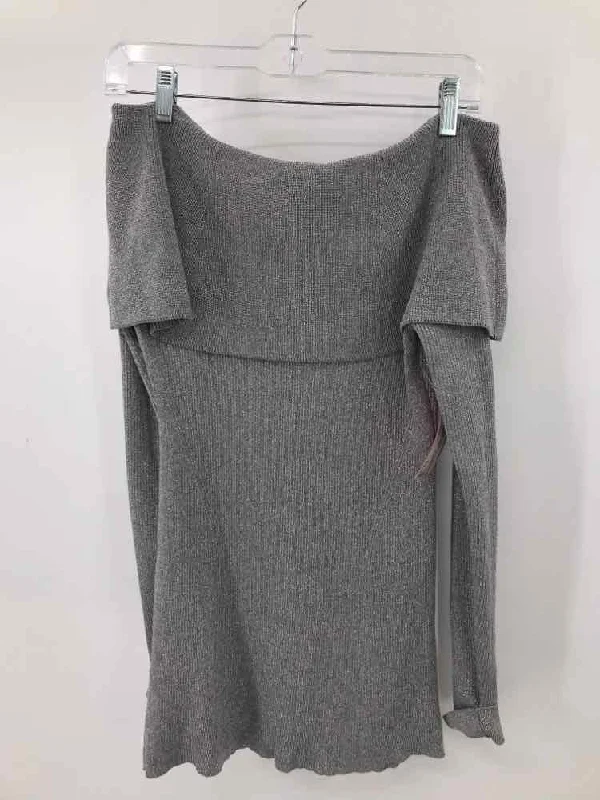 Pre-Owned WHBM Grey Size Medium Sweater Boxy Sweater Fitted Sweater A-Line