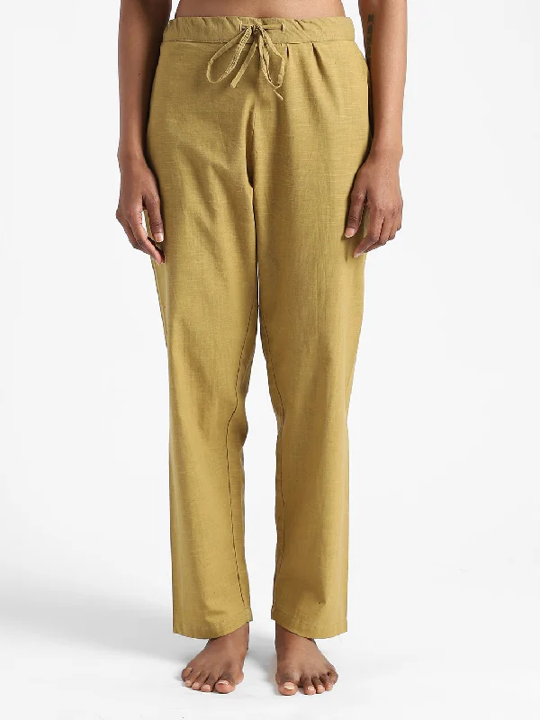 LivBio Women's Pants | Henna Green | 100% Organic Cotton | Naturally Dyed | Hand Spun and Hand Woven Trousers | Relaxed Fit Chinos Cotton Straight Leg LivBio Women's Pants | Henna Green | 100% Organic Cotton | Naturally Dyed | Hand Spun and Hand Woven Trousers | Relaxed Fit Chinos Cotton Straight Leg