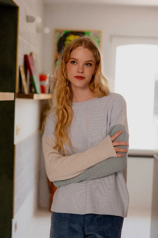JEFF Blue Jumper Fitted Loose Oversized